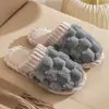 Pantuflas de Algodón Esponjosas para Mujer 2026 Nuevas Otoño/Invierno para Interiores Hogar Cálidas Antideslizantes de Felpa para Pareja Zapatillas de Piso para Hombre