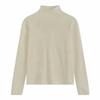 Ropa de Punto de Cuello Alto Medio de Otoño e Invierno, Camiseta Base de Terciopelo Gruesa de Una Pieza, Capa Interior Cálida, Fábrica de Tops de Punto Tejido de Exportación