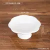 Nuevo Plato de Cerámica Estilo Chino con Patas Altas para Té y Bocadillos Plato de Frutas Pétalo Plato de Ofrenda para Sala de Té Bandeja para Bocadillos y Pasteles Adorno de Esterilla de Té para el Hogar