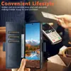 Funda de Teléfono tipo Cartera con Tapa abatible para Samsung S26Ultra con Ranura para Tarjetas y Soporte de Carga Inalámbrica Magnético Dos en Uno, Funda de Cuero