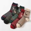 Calcetines gruesos cálidos de otoño e invierno para mujer Amazon comercio exterior transfronterizo calcetines de lana estilo étnico calcetines gruesos de hilo retro para mujer