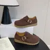 Birkenstocks Foscos de Cobertura Total Novo Estilo Verão Feminino Sola Grossa Aumenta Altura Slip-on Sapatos Preguiçosos Casuais Birkenstock Planos
