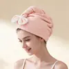 Touca de Banho de Secagem Rápida com Espiga de Trigo para Mulheres, Touca de Banho Absorvente, Toalha para Secar Cabelo, Não Solta Cabelo Facilmente, Touca de Banho Estilo Estudante com Laço