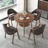 Juego de Mesa y Sillas Minimalista Nórdico para Recepción y Negociación para Cafeterías de Té de Leche y Cafés, Apartamentos y Casas de Huéspedes; Mesa de Comedor, Mesa Redonda Pequeña para Balcón