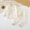 Invierno 2026 Nuevas Llegadas Unisex Bebé Conjunto Sin Costuras de Cintura Alta 40g Algodón Delgado Conjunto de Ropa Exterior de Doble Apertura