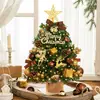 Nuevo árbol de Navidad pequeño rojo de mesa tocón de árbol de Navidad adorno paquete de material DIY para decoración de Navidad