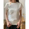 Em estoque + qualidade original Camiseta de manga curta para mulheres, adequada para silhuetas petite, top cropped