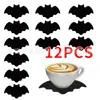 Venda Quente Transfronteiriça Jogos Americanos Decorativos de Halloween Porta-Copos em Formato de Morcego Feltro com Teia de Aranha Tapetes Antiderrapantes Decorações de Festa