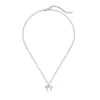 Collar de Plata de Ley S925 con Lazo de Perlas No se Desvanece, Joyería de Cadena para Clavícula Versátil de Gama Alta de Nicho para Mujer Nuevo
