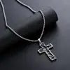 Collar de Cruz Líquida Fundida Oscura para Hombre Europeo y Americano Hip-Hop Cool Lujo Ligero Cadena Lockbone para Mujer Accesorios de Diseño Nicho