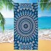 Toalla de playa de microfibra con mandala, bestseller transfronterizo de Amazon, toalla impresa digitalmente, toalla de baño para la playa, toalla de secado rápido