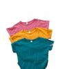 Camiseta de Verano para Niños 2026 Color Sólido Camiseta Básica para Niñas Manga Corta Estilo Coreano Cuello Redondo Holgada Algodón Puro Versátil para Niños Clase A