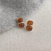Retro Maillard brincos âmbar para as mulheres estilo de Hong Kong elegante marrom gota brincos de óleo moda brincos de alta qualidade atacado