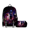 Temporada de Volta às Aulas Mochila Pessoas de Palito de Madeira e Monstro Marinho Tungtungtung Mochila Estojo de Lápis de Camada Dupla Conjunto de Duas Peças