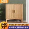 E-commerce Transfronteiriço Armário de Armazenamento Sideboard com Ranhura de Grão de Madeira Estilo Nórdico Casa Sala de Estar Hall de Entrada Armazenamento Simples Mesa Lateral Criativa