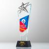 Novo Troféu de Cristal Resina Medalha de Impressão a Cores Reunião Anual Prêmio de Equipe de Destaque Competição de Dança Esportiva Troféu de Metal