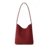 Bolsa Feminina de Couro Fosco 2025 Textura Retrô Bolsa de Ombro Casual Fosca Simples Grande Capacidade Bolsa Mãe e Filha