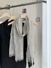 Bufanda Larga de Lino a Rayas Retro para Mujer Primavera Verano Delgada de Gama Alta Artística Braga para el Cuello Estilo Coreano Protector de Cuello Chal Otoño