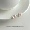 Populares Aretes Clásicos de Esmalte de Colores en Forma de Corazón para Mujer, Moda Retro Francesa, Sensación de Alta Calidad, Simples y Elegantes, Clips para Oreja Versátiles