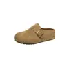 Estilo Retro Sola Grossa Fogos de Artifício Birkenstock Sapatos Femininos 2026 Novo Outono Roupa Externa Sandálias Pantufas para Gestantes Sapatos Individuais Bico Fechado Meia Pantufa