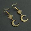 Pendientes de luna y sol crecientes bohemios de venta caliente venta directa de fábrica de joyería