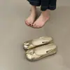 Zapatos Planos de Mujer con Patrón de Grietas Plateado y Dedos Separados, Mocasines Bajos Estilo Ballet, Zapatos Estilo Pezuña de Caballo
