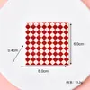 Producto nuevo original muñeca de dibujos animados casa de muñecas baldosas de suelo miniatura simuladas baldosas de cerámica a cuadros alfombrilla decoración habitación de muñeca accesorios de resina