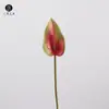 Venta directa de fábrica: Flores de anturio rojo artificiales, tacto realista, adecuadas para arreglos de boda, decoración del hogar y fotografía