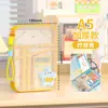 Bolsa de Archivo de Malla de Doble Capa A4A5 Gran Capacidad Transparente Bolsa de Papelería Bolsa de Almacenamiento para Clasificación de Materias Estudiantiles Alto Valor Estético