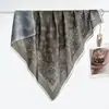 Bufanda Grande Azul de Algodón Lino con Patrón de Anacardo 90% Bufanda de Seda Protector de Cuello Estilo Coreano para Mujer Chal Pañuelo Fino para la Cabeza Bufanda de Terciopelo Rosa