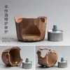 Cerámica Leña Vigas Elevadoras Hogar Cerámica Gruesa Tetera Retro Japonés Estufa Cálida para Té Cuerda Anti-Quemaduras Juego de Té Kung Fu