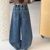 Jeans para Niñas de Primavera y Otoño 2026 Nuevos Casuales Estilo Coreano Niños Medianos y Grandes Pantalones de Pierna Ancha Curvos con Retazos Transfronterizos