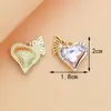 Acessórios de Joias DIY de Fábrica Estrela de Cinco Pontas Coração Liga Liga de Zinco Strass Pingente Charme Brinco Colar Acessórios Chaveiro