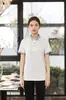 Uniformes de Trabalho para Catering do Hotel Zheyi Camisetas Polo para Garçons e Garçonetes no Atendimento Frontal do Restaurante, Roupa de Trabalho de Manga Curta para Homens e Mulheres