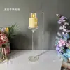 Nova Vela Grande Suporte de Vela Acrílico Transparente Festa de Aniversário Salão de Casamento Decoração de Casamento Enfeites Guia de Caminho de Cristal