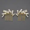 Suministro Transfronterizo de Peines para el Cabello de Flor de Zirconia, Accesorios de Lujo Europeos y Americanos para el Cabello de Novia, Peines para Sesión de Fotos de Boda Vintage, Venta al por Mayor