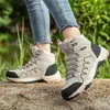 Zapatillas de caña alta para parejas, zapatos ligeros y transpirables para senderismo al aire libre, zapatos de moda y casuales para parejas, duraderos