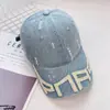 Boné de Baseball Jeans Lavado Vintage Estilo Coreano para Mulheres, Boné Versátil de Verão Bordado com Letras para Casais e Homens, Afina o Rosto