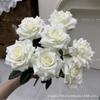 Simulação de jardim Monet branco, material para flores de auditório de casamento, plantio de flores de casamento, arte de flores Mori, chumbo de estrada, flores decorativas
