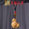 Colar com Pingente de Cavalo do Zodíaco em Sândalo, Corrente de Suéter Ano do Cavalo em Pau-Rosa Yiming Xianyuan, Pingente para Celular, Pingente de Chaveiro