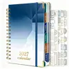 Caderno de Negócios Simples Personalizado 2027 com Gradiente Geométrico, Planejador de Escritório Exclusivo Transfronteiriço Atacado