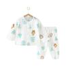 Traje para niños Verano Delgado Fibra de Bambú Manga Larga Pijama Aire Acondicionado Ropa Dividida para Bebé Conjunto de Dos Piezas para Casa