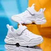 Zapatos Infantiles Estilo Cuatro Estaciones Niños Niñas Zapatos Blancos Zapatos de Campus Estilo Coreano Estudiantes de Primaria Zapatos para Correr Zapatos para Niños Medianos y Grandes Venta al por Mayor