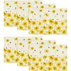 Venda Quente Transfronteiriça Primavera e Verão Florais de Linho Personalizados Porta-Copos, Tapetes Impressos Isolantes Térmicos, Porta-Copos Retangulares para Mesa de Jantar, Jogos Americanos Atacado