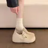 Populares zapatos de mujer tipo Birkenstock con plataforma gruesa y cobertura total para aumentar la altura, nuevo modelo otoño 2026 para mujeres menudas, mocasines y zapatos de una sola pieza estilo Birkenstock