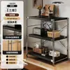 Estantería de Almacenamiento de Madera Maciza, Gabinete de Eje de Luz de Pie, Gabinete Bajo para Sala de Estar, Gabinete de Almacenamiento, Estante de Almacenamiento Multicapa para Cocina, Gabinete Lateral de Almacenamiento para Balcón