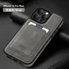 Adequado para Iphone18Promax, Capa de Celular de Couro com Porta-Cartões Magnético, Capa Protetora Anti-Queda Apple 17, Comércio Exterior