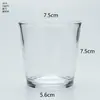 Taza de Vela de Vidrio Taza Vacía Decoración de Sala de Estar Botella de Aromaterapia Taza de Regalo para Velas Portavelas de Cristal Taza Portavelas Transparente al por Mayor