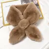 Bufanda de Felpa Imitación Piel de Conejo Rex Estilo Coreano Harajuku para Mujer Otoño e Invierno Bufanda de Estudiante Jersey Grueso Versátil para Hombre Suave Chica