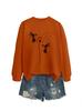 Amazon Ebay Estación Independiente Moda e Interesante Elegante Dama Diente de León Dos Pájaros Cuello Redondo Manga Larga Sudadera Exportación